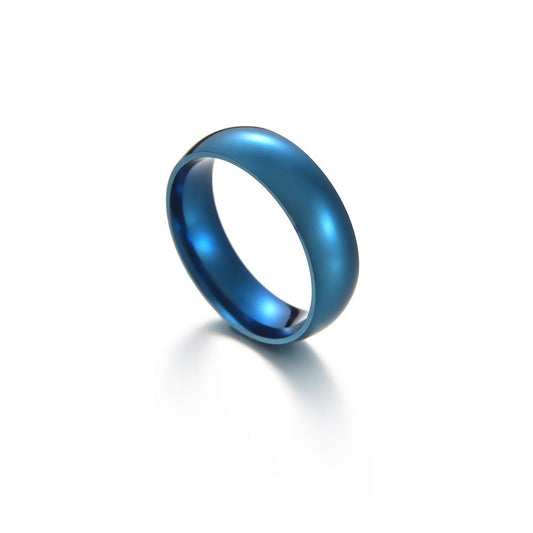 ANILLO AZUL CHUNKY LISO PULIDO