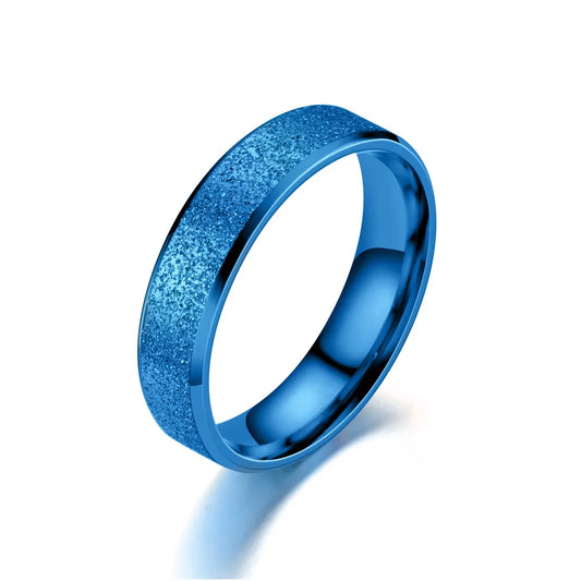 ANILLO AZUL CHUNKY TEXTURIZADO